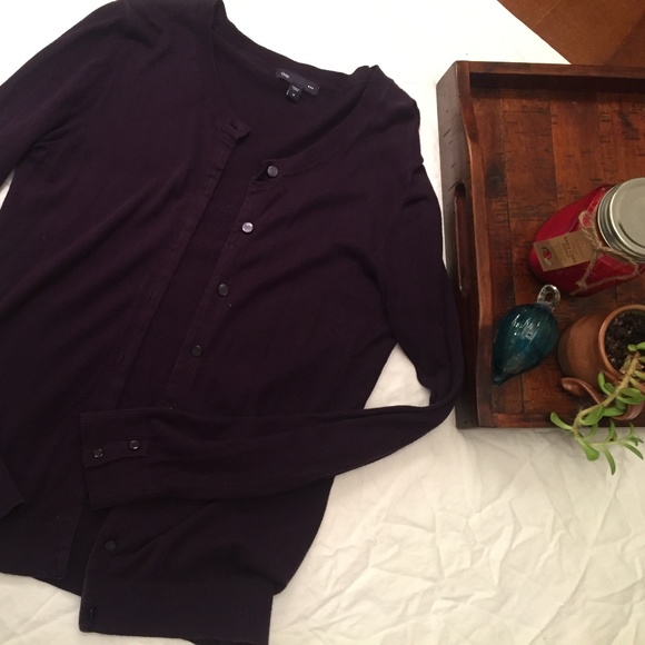 GAP Sweaters - GAP Cardigan (eggplant color)